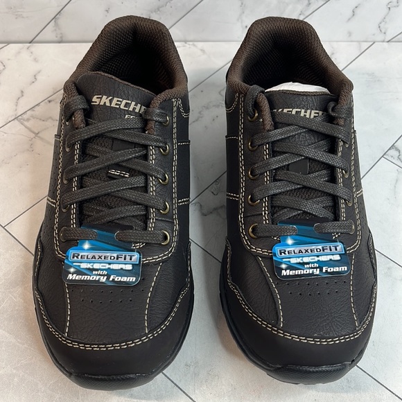 NWT Skechers Kids Grambler II Chocolate Brown 96320L Oxford Sneaker Size 1.5 - Picture 3 of 9